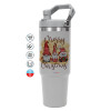 ΓΚΡΙ χρώματος Θερμός Ανοξείδωτο 890ml (30oz) με χερούλι