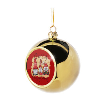Xmas Elves, Χριστουγεννιάτικη μπάλα δένδρου Χρυσή 8cm