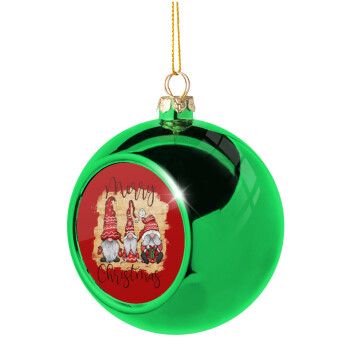 Xmas Elves, Χριστουγεννιάτικη μπάλα δένδρου Πράσινη 8cm