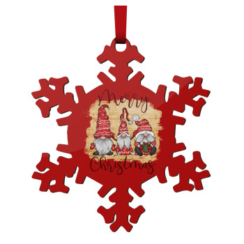 Xmas Elves, Στολίδι Χριστουγεννιάτικο στολίδι νιφάδα ξύλινο 9cm