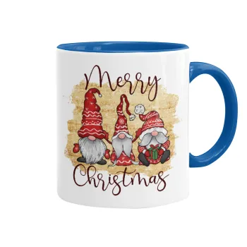 Xmas Elves, Κούπα χρωματιστή μπλε, κεραμική, 330ml