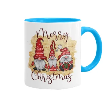 Xmas Elves, Mug colored light blue, ceramic, 330ml