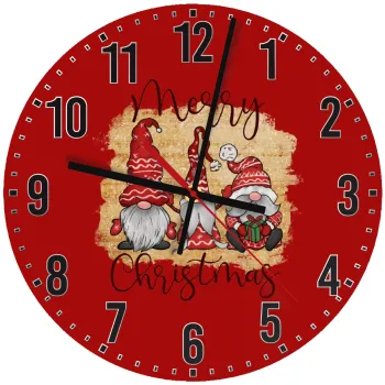 Xmas Elves, Ρολόι τοίχου ξύλινο (30cm)