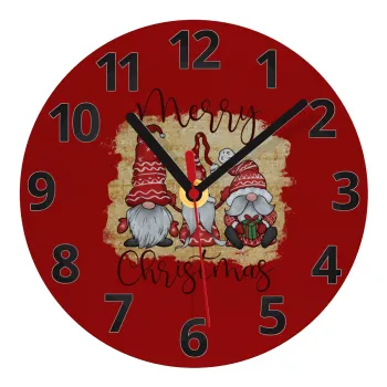 Xmas Elves, Ρολόι τοίχου γυάλινο (20cm)