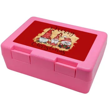 Xmas Elves, Children's cookie container PINK 185x128x65mm (BPA free plastic)