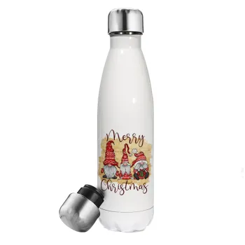 Xmas Elves, Metal mug thermos White (Stainless steel), double wall, 500ml