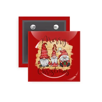 Xmas Elves, Κονκάρδα παραμάνα τετράγωνη 5x5cm