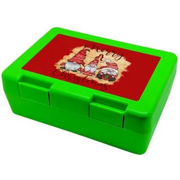 Xmas Elves, Children's cookie container GREEN 185x128x65mm (BPA free plastic)