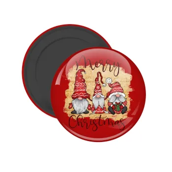 Xmas Elves, Μαγνητάκι ψυγείου στρογγυλό διάστασης 5cm
