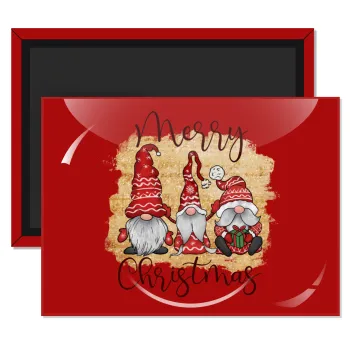 Xmas Elves, Ορθογώνιο μαγνητάκι ψυγείου διάστασης 9x6cm