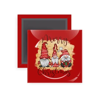Xmas Elves, Μαγνητάκι ψυγείου τετράγωνο διάστασης 5x5cm