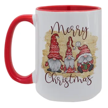 Xmas Elves, Κούπα Mega 15oz, κεραμική Κόκκινη, 450ml