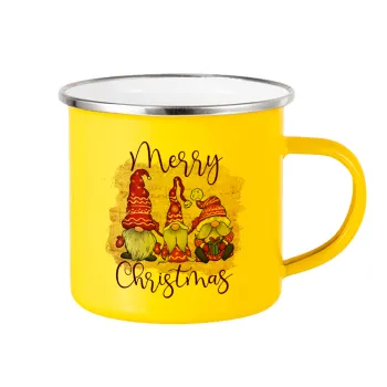 Xmas Elves, Κούπα Μεταλλική εμαγιέ Κίτρινη 360ml