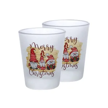 Xmas Elves, Σφηνοπότηρα γυάλινα 45ml του πάγου (2 τεμάχια)