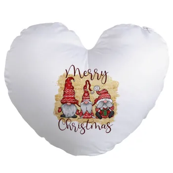 Xmas Elves, Μαξιλάρι καναπέ καρδιά 40x40cm περιέχεται το  γέμισμα