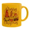 Ceramic coffee mug yellow, 330ml