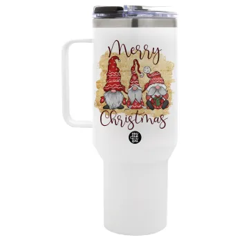 Xmas Elves, Mega Tumbler με καπάκι, διπλού τοιχώματος (θερμό) 1,2L