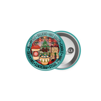 Joy, Peace, Believe, Hot Cocoa, Carols, Κονκάρδα παραμάνα 5.9cm