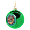 Green Christmas tree ornament ball 8cm