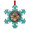 Christmas ornament wooden snowflake 9cm