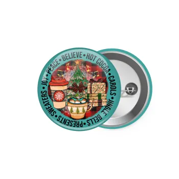 Joy, Peace, Believe, Hot Cocoa, Carols, Κονκάρδα παραμάνα 5.9cm