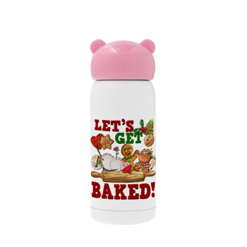 Let's get baked, Pink stainless steel thermal flask, 320ml