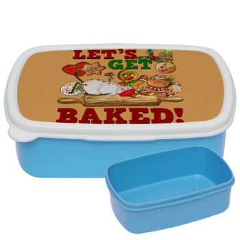 Let's get baked, ΜΠΛΕ παιδικό δοχείο φαγητού (lunchbox) πλαστικό (BPA-FREE) Lunch Βox M18 x Π13 x Υ6cm