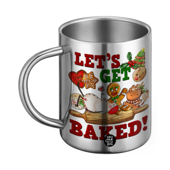 Let's get baked, BIG Mug Stainless steel double wall (450ml)