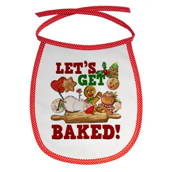 Let's get baked, Σαλιάρα μωρού αλέκιαστη με κορδόνι Κόκκινη