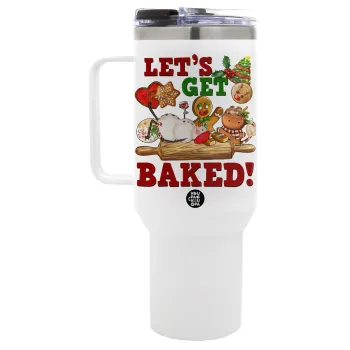 Let's get baked, Mega Tumbler με καπάκι, διπλού τοιχώματος (θερμό) 1,2L