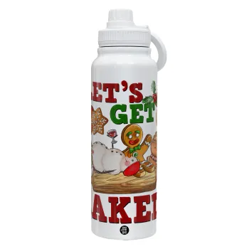 Let's get baked, Θερμός 1L Ανοξείδωτο με Βάση Κινητού & Διπλά Τοιχώματα