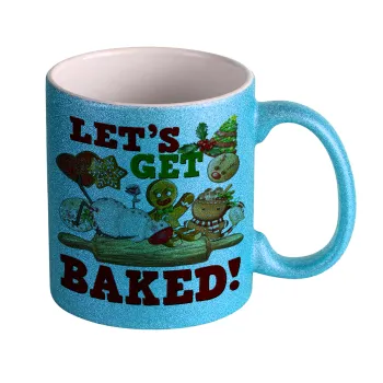 Let's get baked, Κούπα Σιέλ Glitter που γυαλίζει, κεραμική, 330ml