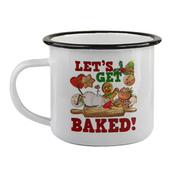 Let's get baked, Κούπα εμαγιέ με μαύρο χείλος 360ml