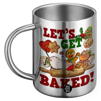 Let's get baked, Ανοξείδωτη Μεταλλική Κούπα 450ml - Διπλού Τοιχώματος