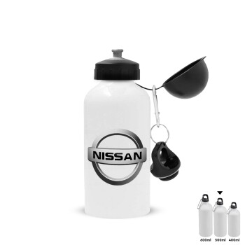 nissan, Metal water bottle, White, aluminum 500ml