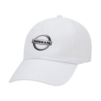 nissan, Καπέλο Ενηλίκων Baseball Λευκό 5-φύλλο (POLYESTER, ΕΝΗΛΙΚΩΝ, UNISEX, ONE SIZE)