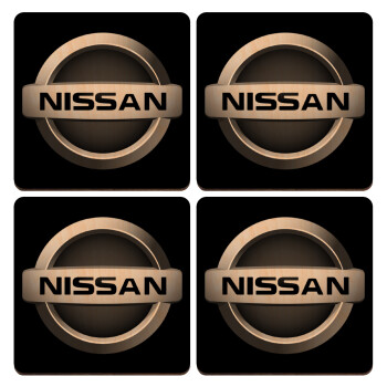 nissan, ΣΕΤ x4 Σουβέρ ξύλινα τετράγωνα plywood (9cm)