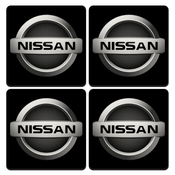 nissan, ΣΕΤ 4 Σουβέρ ξύλινα τετράγωνα (9cm)