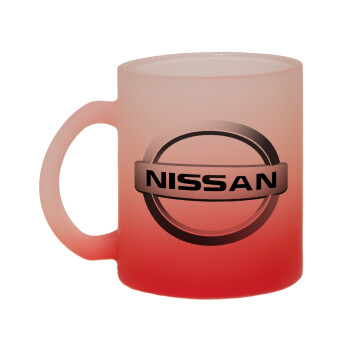 nissan, Κούπα γυάλινη δίχρωμη με βάση το κόκκινο ματ, 330ml