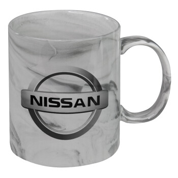 nissan, Mug ceramic marble style, 330ml