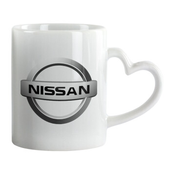 nissan, Mug heart handle, ceramic, 330ml