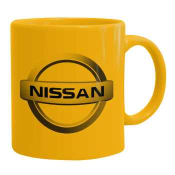 nissan, Ceramic coffee mug yellow, 330ml (1pcs)