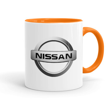 nissan, Mug colored orange, ceramic, 330ml