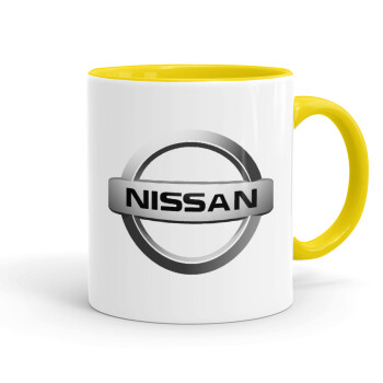 nissan, Κούπα χρωματιστή κίτρινη, κεραμική, 330ml