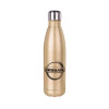 Glitter gold stainless steel thermos bottle, double-walled, 500ml