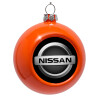 Orange Christmas tree ornament bauble 8cm