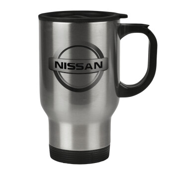 nissan, Stainless steel travel mug with lid, double wall 450ml