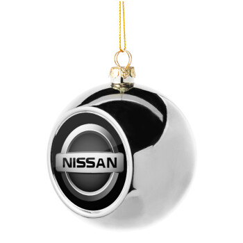 nissan, Χριστουγεννιάτικη μπάλα δένδρου Ασημένια 8cm
