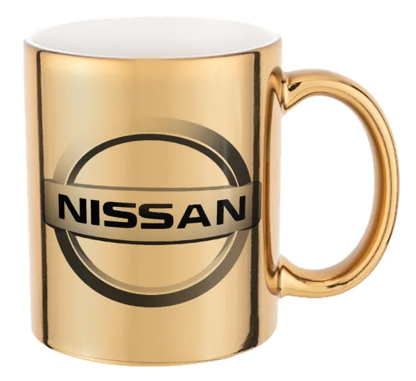 nissan — Mug ceramic, gold mirror, 330ml