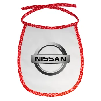 nissan, Σαλιάρα μωρού αλέκιαστη με κορδόνι Κόκκινη